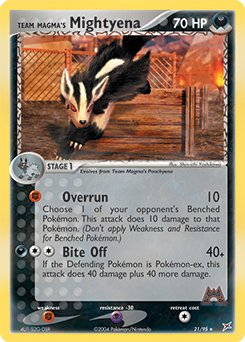 Team Magma's Mightyena #21 Team Magma's Mightyena - Team Magma vs Team Aqua - #21 - Pokemon TCG card