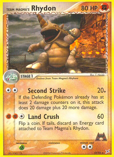Team Magma's Rhydon - Team Magma vs Team Aqua - #22 - Pokemon TCG card
