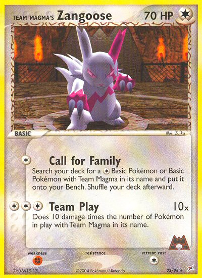Team Magma's Zangoose - Team Magma vs Team Aqua - #23 - Pokemon TCG card