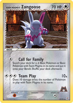 Team Magma's Zangoose #23 Team Magma's Zangoose - Team Magma vs Team Aqua - #23 - Pokemon TCG card