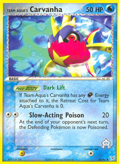 Team Aqua's Carvanha - Team Magma vs Team Aqua - #25 - Pokemon TCG card