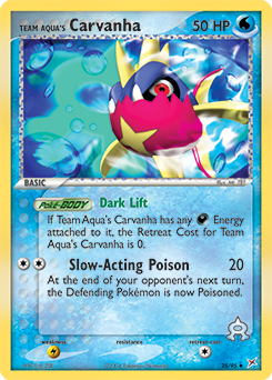 Team Aqua's Carvanha #25 Team Aqua's Carvanha - Team Magma vs Team Aqua - #25 - Pokemon TCG card