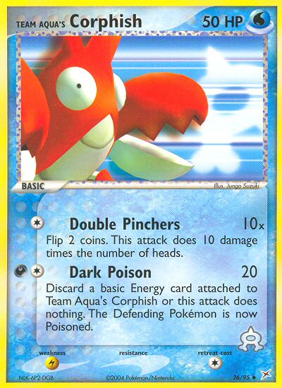 Team Aqua's Corphish - Team Magma vs Team Aqua - #26 - Pokemon TCG card