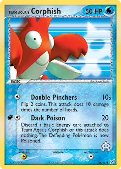 Team Aqua's Corphish #26 Team Aqua's Corphish - Team Magma vs Team Aqua - #26 - Pokemon TCG card