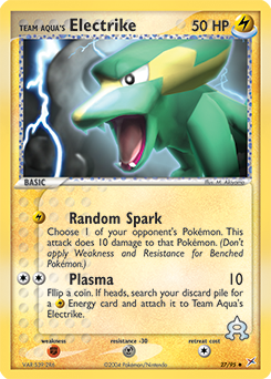 Team Aqua's Electrike - Team Magma vs Team Aqua - #27 - Pokemon TCG card