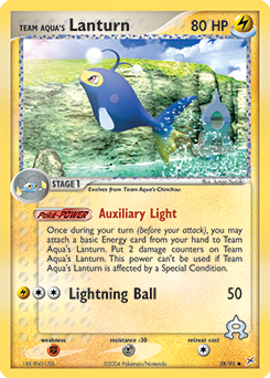 Team Aqua's Lanturn #28 Team Aqua's Lanturn - Team Magma vs Team Aqua - #28 - Pokemon TCG card