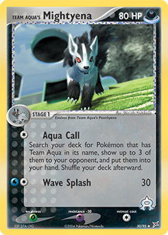 Team Aqua's Mightyena #30 Team Aqua's Mightyena - Team Magma vs Team Aqua - #30 - Pokemon TCG card