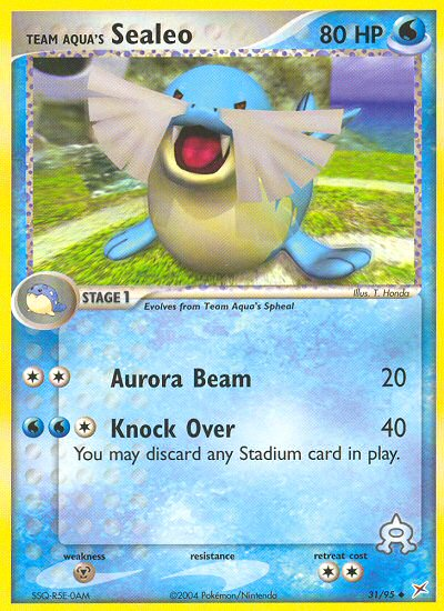 Team Aqua's Sealeo - Team Magma vs Team Aqua - #31 - Pokemon TCG card