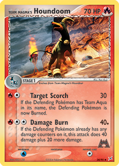 Team Magma's Houndoom #34 Team Magma's Houndoom - Team Magma vs Team Aqua - #34 - Pokemon TCG card