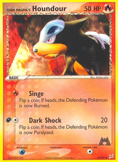 Team Magma's Houndour - Team Magma vs Team Aqua - #35 - Pokemon TCG card