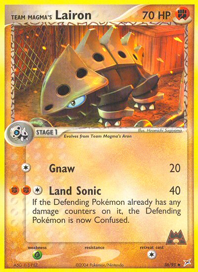Team Magma's Lairon - Team Magma vs Team Aqua - #36 - Pokemon TCG card
