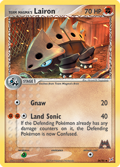 Team Magma's Lairon #36 Team Magma's Lairon - Team Magma vs Team Aqua - #36 - Pokemon TCG card