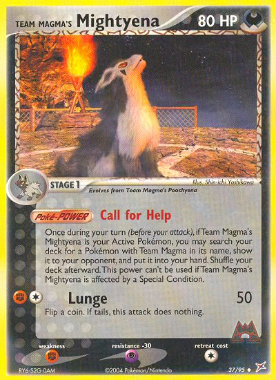 Team Magma's Mightyena - Team Magma vs Team Aqua - #37 - Pokemon TCG card