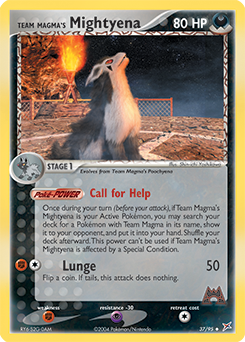 Team Magma's Mightyena - Team Magma vs Team Aqua - #37 - Pokemon TCG card