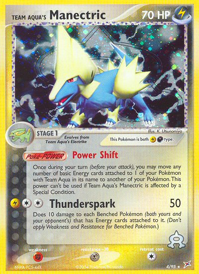 Team Aqua's Manectric - Team Magma vs Team Aqua - #4 - Pokemon TCG card