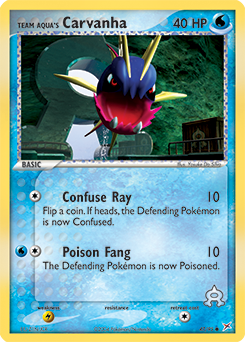 Team Aqua's Carvanha #47 Team Aqua's Carvanha - Team Magma vs Team Aqua - #47 - Pokemon TCG card