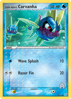 Team Aqua's Carvanha #48 Team Aqua's Carvanha - Team Magma vs Team Aqua - #48 - Pokemon TCG card