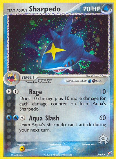 Team Aqua's Sharpedo - Team Magma vs Team Aqua - #5 - Pokemon TCG card