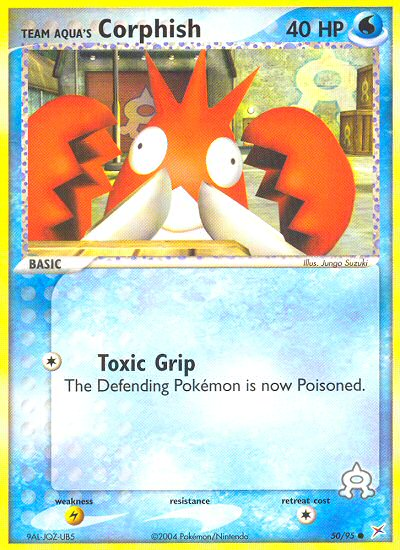 Team Aqua's Corphish - Team Magma vs Team Aqua - #50 - Pokemon TCG card