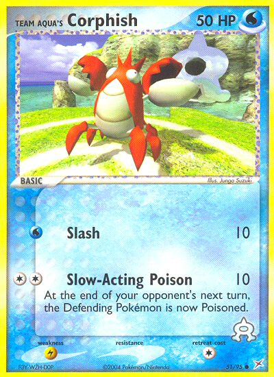Team Aqua's Corphish - Team Magma vs Team Aqua - #51 - Pokemon TCG card