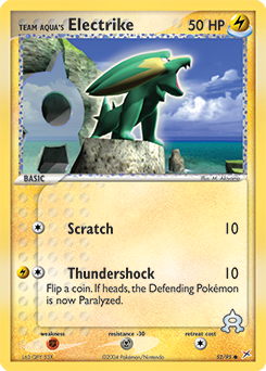 Team Aqua's Electrike - Team Magma vs Team Aqua - #52 - Pokemon TCG card