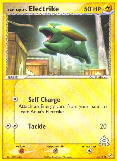Team Aqua's Electrike - Team Magma vs Team Aqua - #53 - Pokemon TCG card