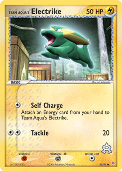 Team Aqua's Electrike - Team Magma vs Team Aqua - #53 - Pokemon TCG card