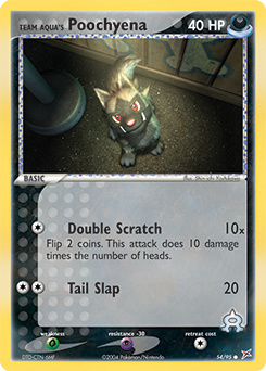 Team Aqua's Poochyena #54 Team Aqua's Poochyena - Team Magma vs Team Aqua - #54 - Pokemon TCG card
