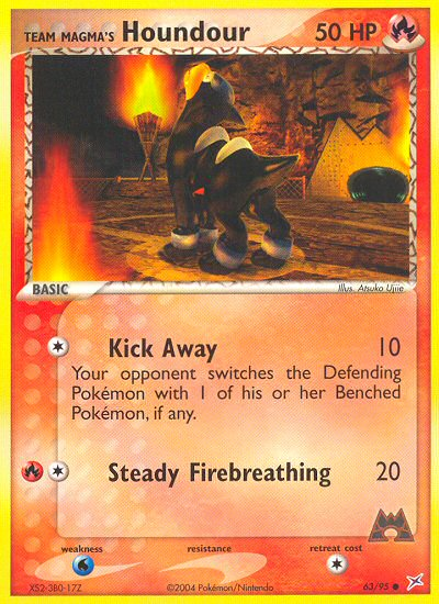 Team Magma's Houndour - Team Magma vs Team Aqua - #63 - Pokemon TCG card