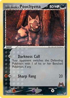 Team Magma's Poochyena #66 Team Magma's Poochyena - Team Magma vs Team Aqua - #66 - Pokemon TCG card