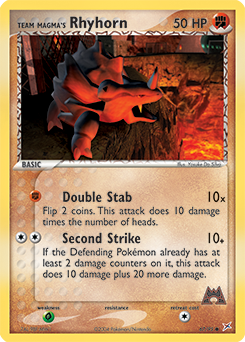 Team Magma's Rhyhorn - Team Magma vs Team Aqua - #67 - Pokemon TCG card