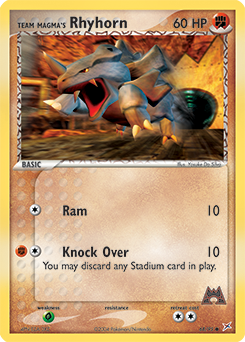 Team Magma's Rhyhorn - Team Magma vs Team Aqua - #68 - Pokemon TCG card