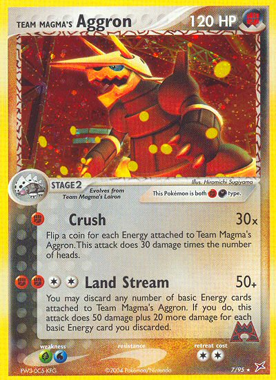 Team Magma's Aggron - Team Magma vs Team Aqua - #7 - Pokemon TCG card