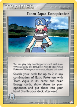 Team Aqua Conspirator - Team Magma vs Team Aqua - #77 - Pokemon TCG card