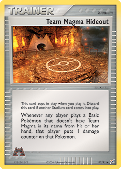 Team Magma Hideout - Team Magma vs Team Aqua - #83 - Pokemon TCG card