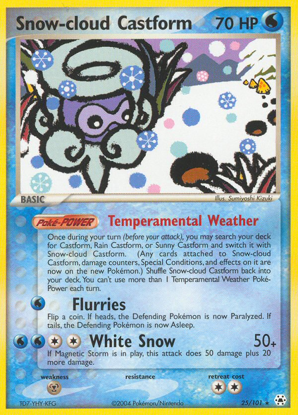 Snow-cloud Castform - Hidden Legends - #25 - Pokemon TCG card