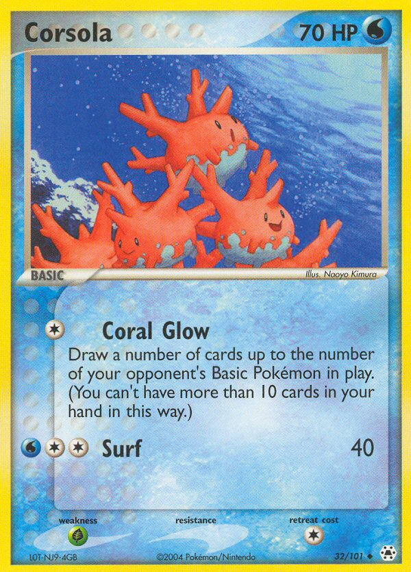 Corsola - Hidden Legends - #32 - Pokemon TCG card