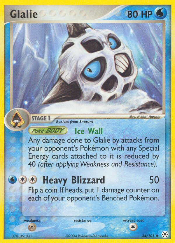 Glalie - Hidden Legends - #34 - Pokemon TCG card