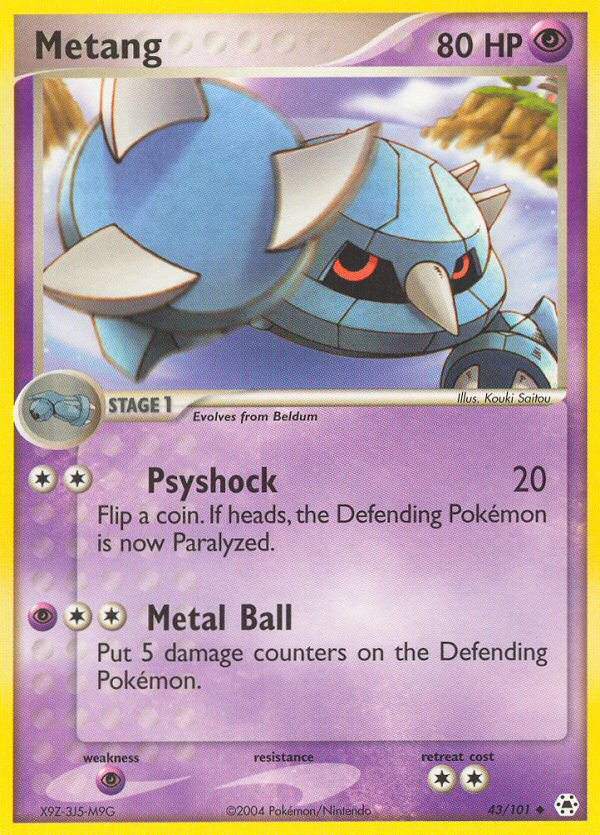 Metang - Hidden Legends - #43 - Pokemon TCG card