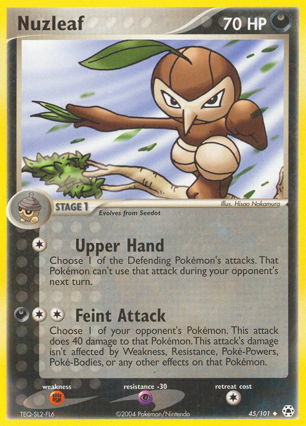 Nuzleaf - Hidden Legends - #45 - Pokemon TCG card