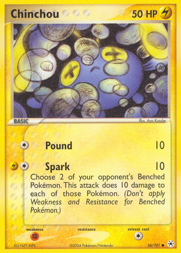 Chinchou - Hidden Legends - #56 - Pokemon TCG card