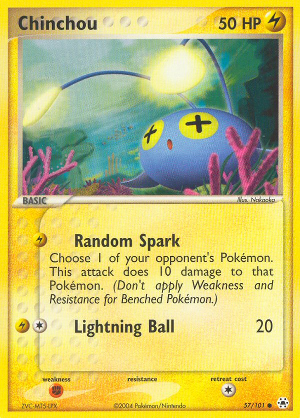 Chinchou - Hidden Legends - #57 - Pokemon TCG card