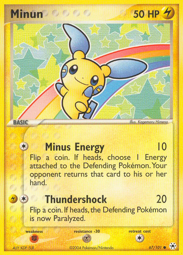 Minun - Hidden Legends - #67 - Pokemon TCG card