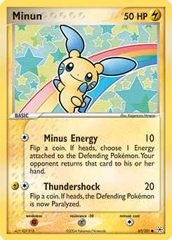 Minun #67 Minun - Hidden Legends - #67 - Pokemon TCG card