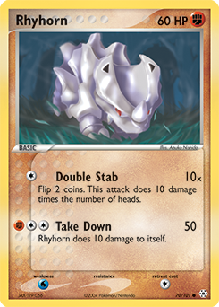 Rhyhorn #70 Rhyhorn - Hidden Legends - #70 - Pokemon TCG card