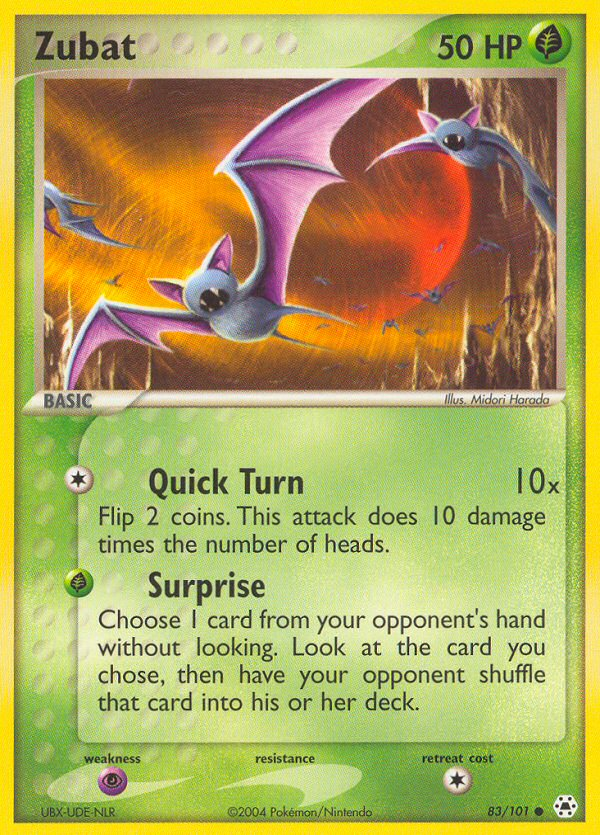 Zubat - Hidden Legends - #83 - Pokemon TCG card