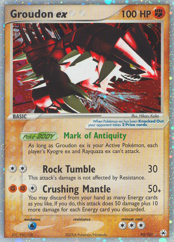 Groudon ex - Hidden Legends - #93 - Pokemon TCG card