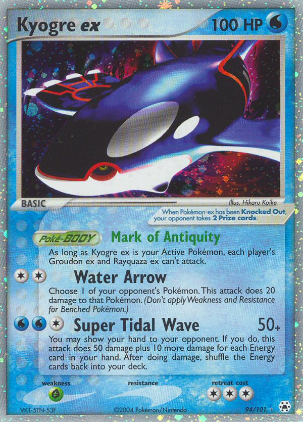 Kyogre ex - Hidden Legends - #94 - Pokemon TCG card