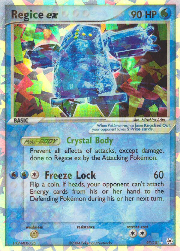 Regice ex - Hidden Legends - #97 - Pokemon TCG card