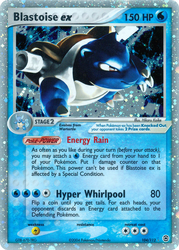Blastoise ex - FireRed & LeafGreen - #104 - Pokemon TCG card
